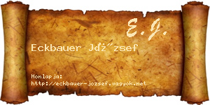 Eckbauer József névjegykártya